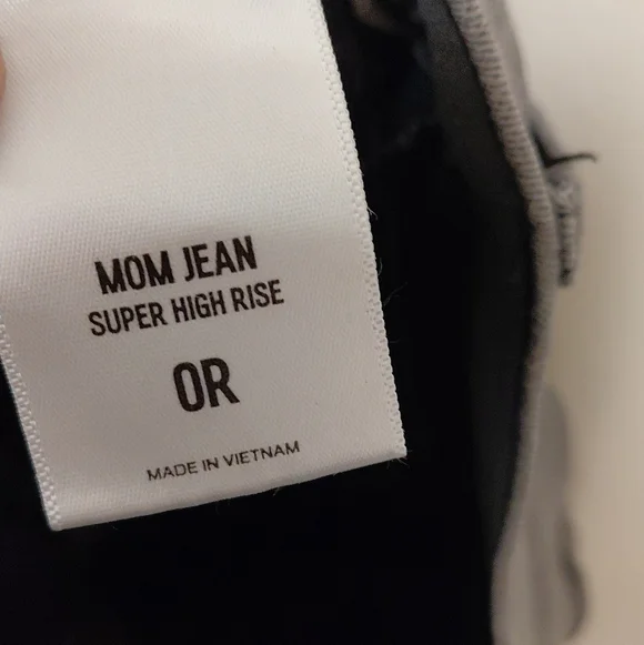 Express Super Highrise Grey Mom Jeans Size 0 Regular - Picture 8 of 12